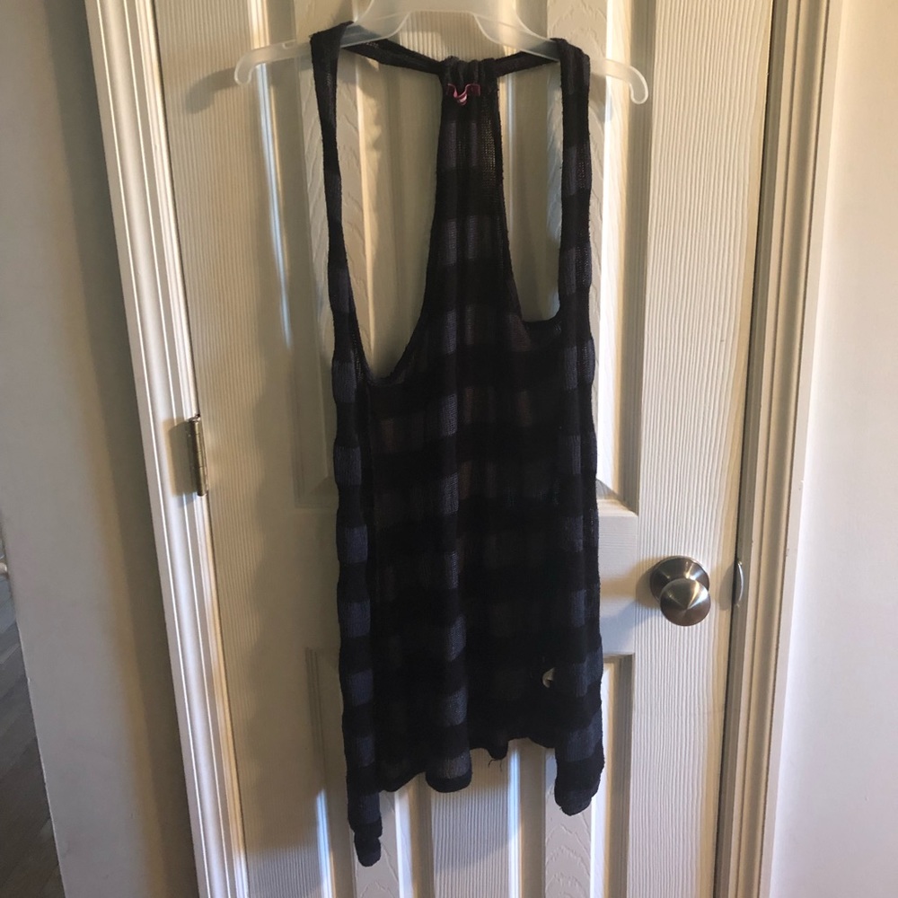 Large Knitted Cardigan Gray/Black